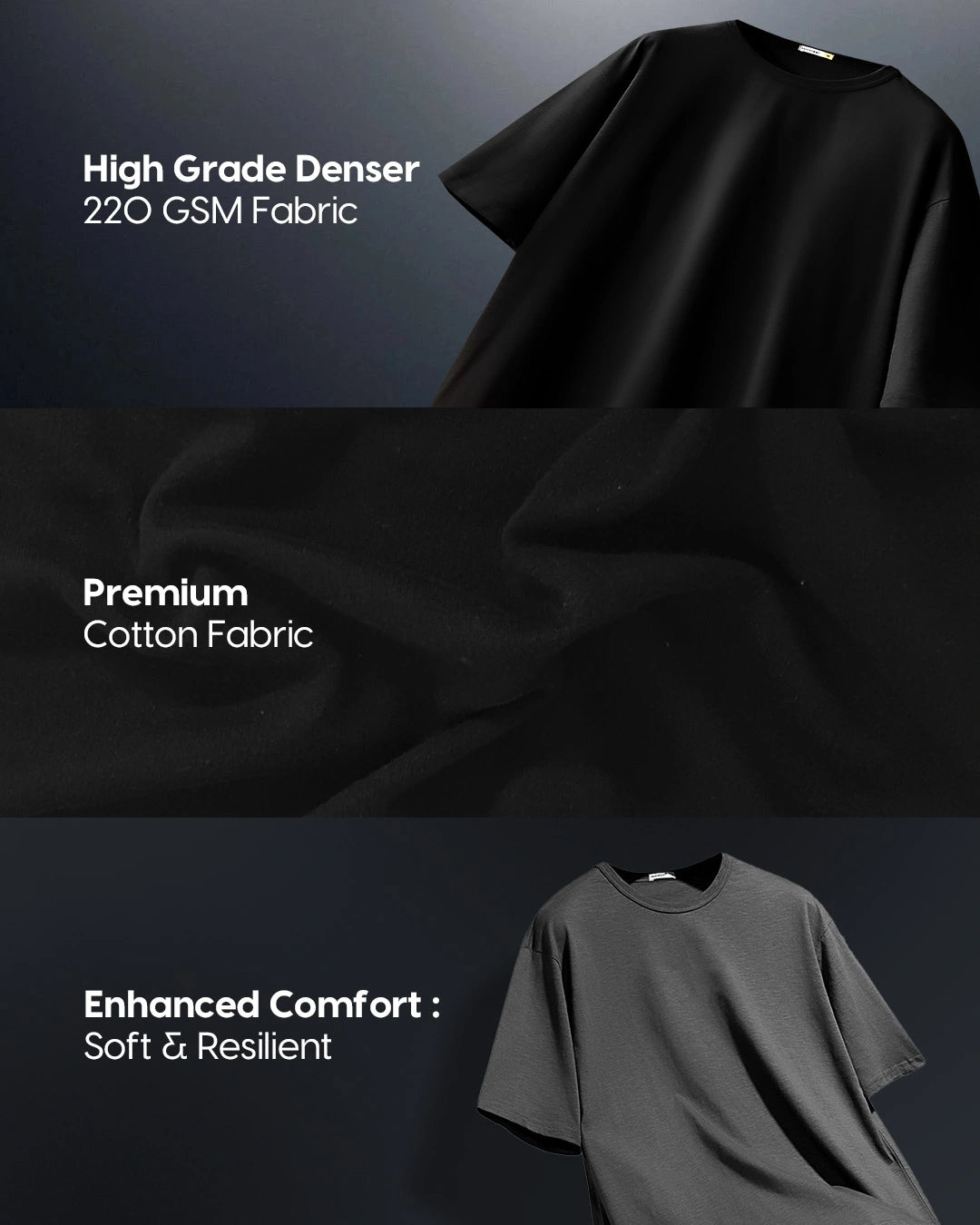 Men's Black Gym Reaper Graphic Printed Oversized T-shirt