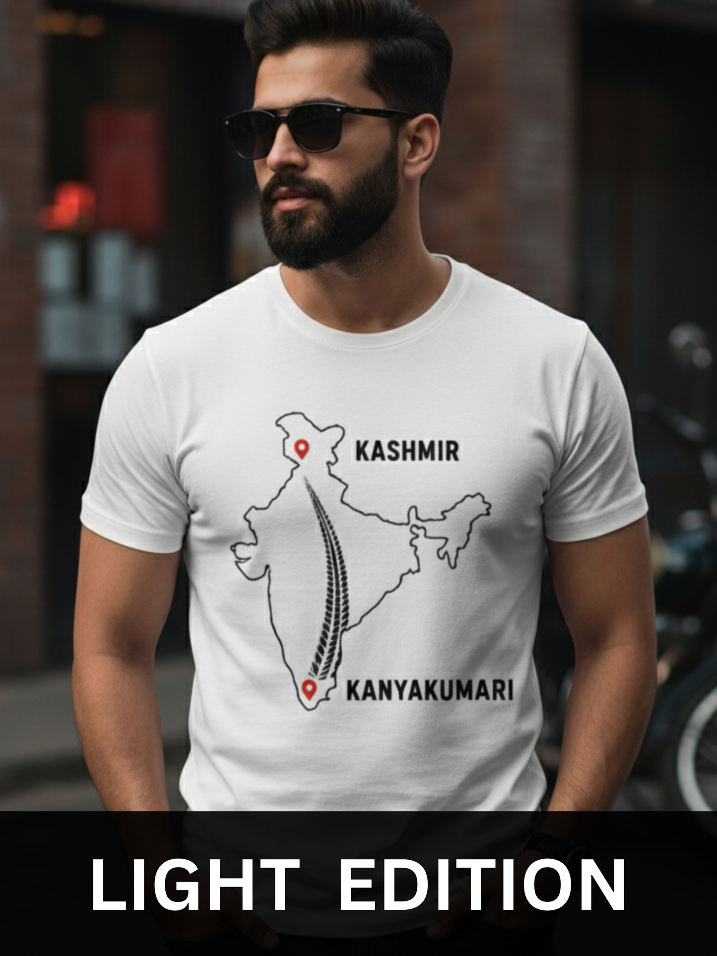 Swaagster® Regular Fit – “KASHMIR TO KANYAKUMARI” Light Edition T-Shirt