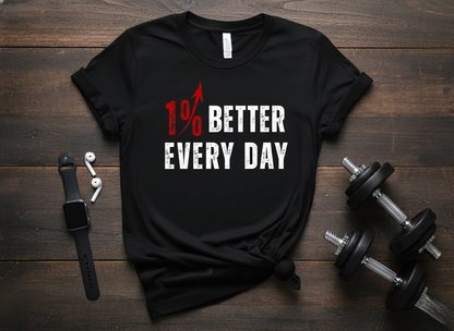 1% better everyday Black Regular fit