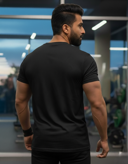 Back Profile- 1% better everyday Black Regular fit