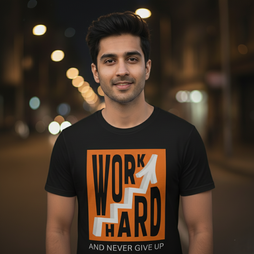 Close up- work hard and never give up