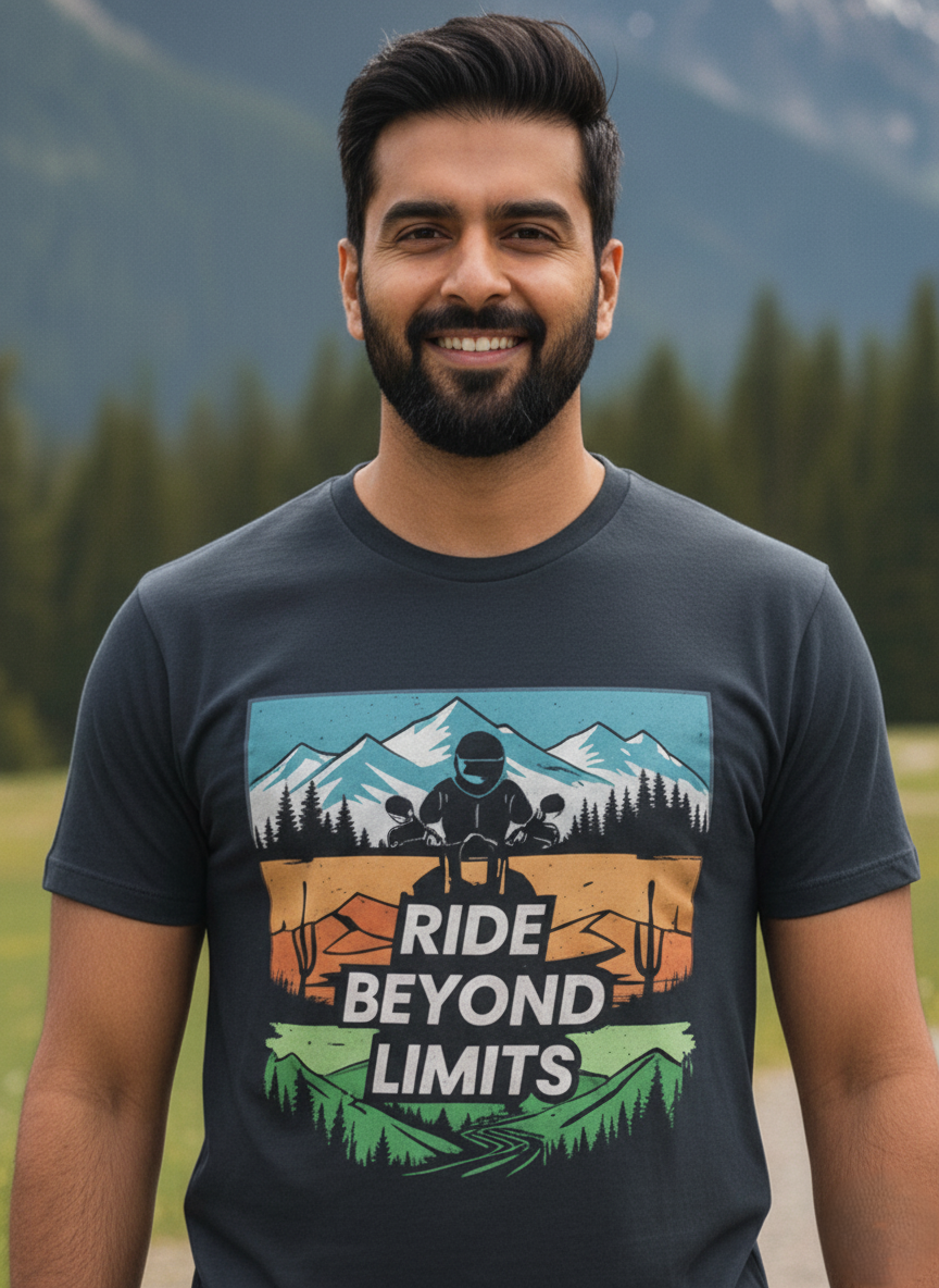 Swaagster® Regular Fit – “RIDE BEYOND LIMITS” Freedom T-Shirt
