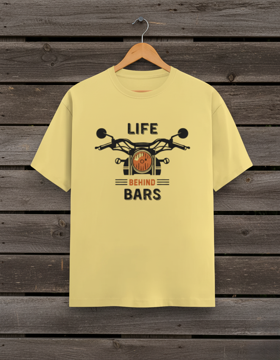 Swaagster® Regular Fit – “LIFE BEHIND BARS” Moto Vibe T-Shirt