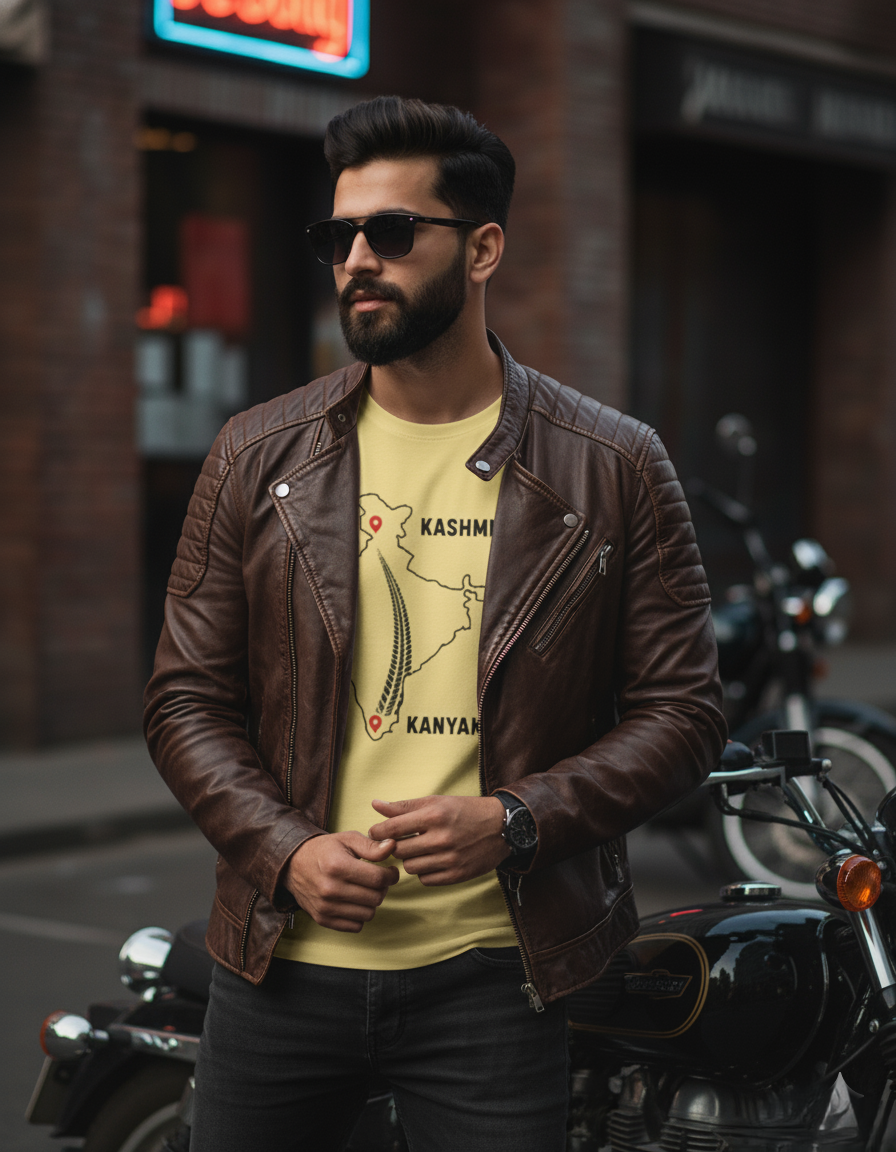 Swaagster® Regular Fit – “KASHMIR TO KANYAKUMARI” Light Edition T-Shirt