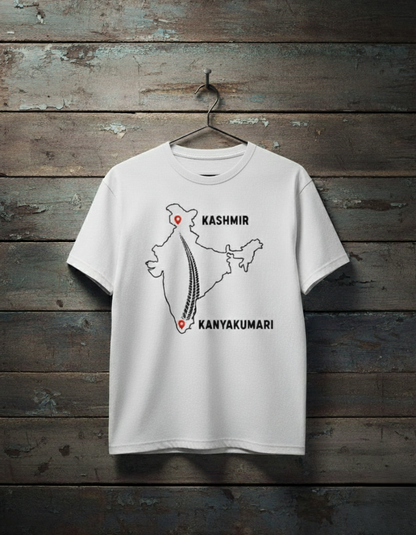Swaagster® Regular Fit – “KASHMIR TO KANYAKUMARI” Light Edition T-Shirt