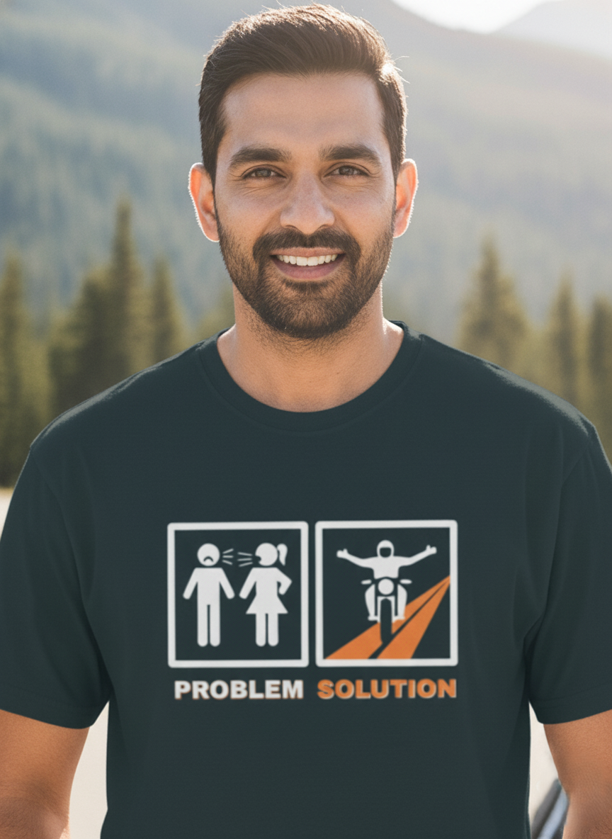 Swaagster® Regular Fit – “PROBLEM → SOLUTION” Therapy Ride T-Shirt