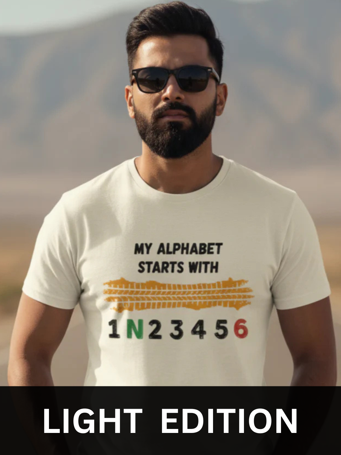 Swaagster® Regular Fit – “MY ALPHABET STARTS WITH 1N23456” Light Edition T-Shirt