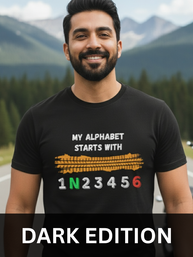 Swaagster® Regular Fit – “MY ALPHABET STARTS WITH 1N23456” Dark Edition T-Shirt