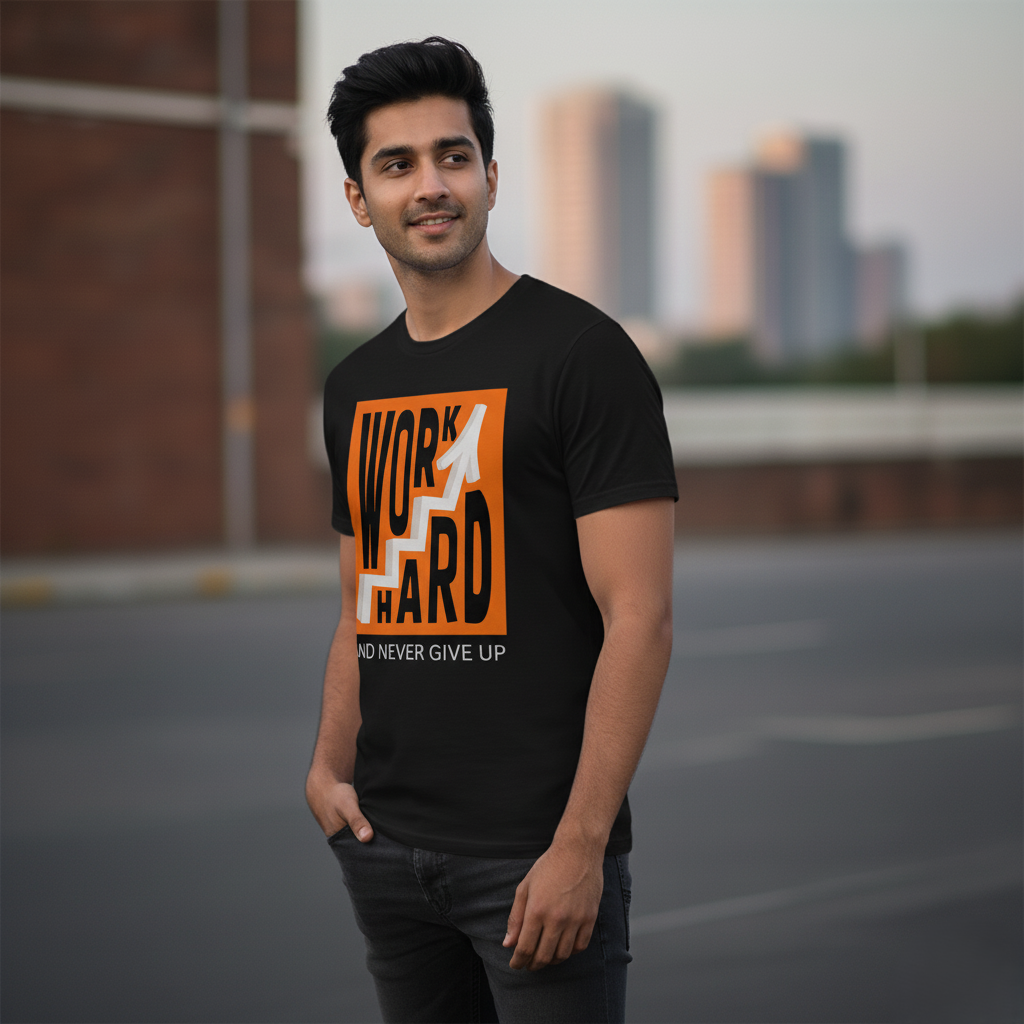 Side profile- work hard and never give up